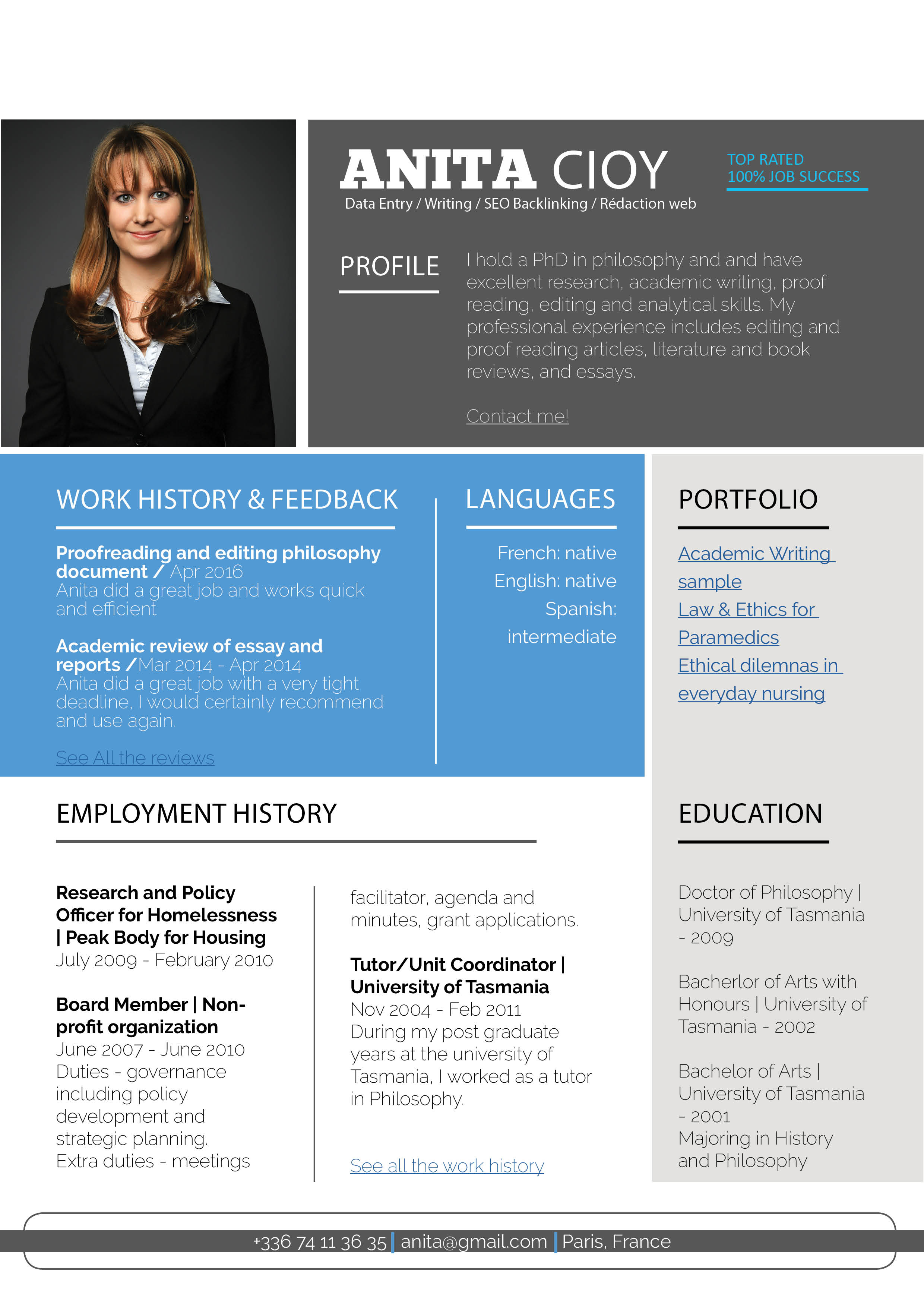 Exemple CV freelance myCVfactory 
