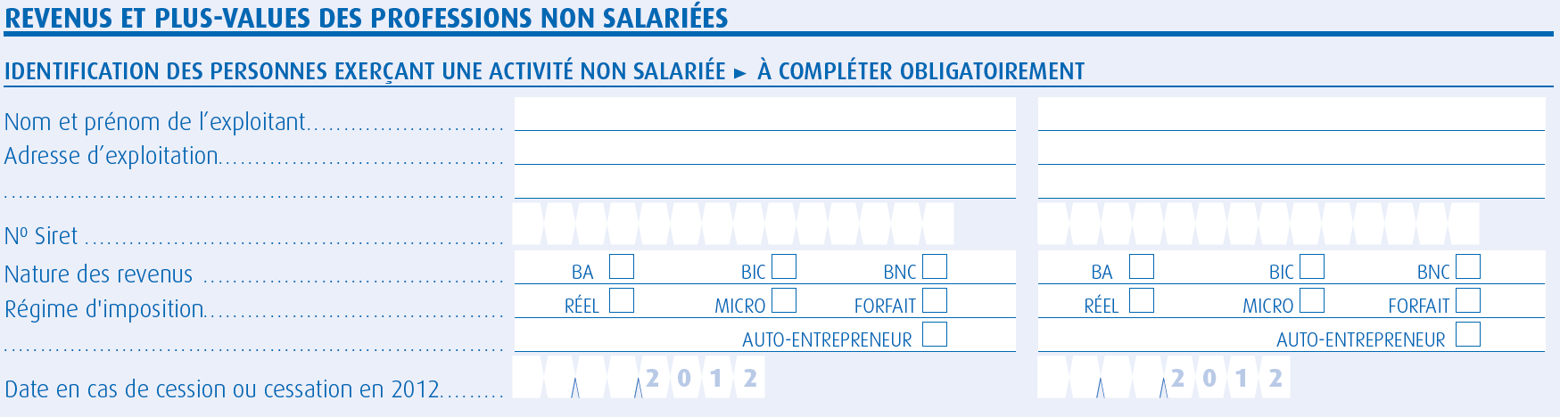 Declaration stock options impots 2013